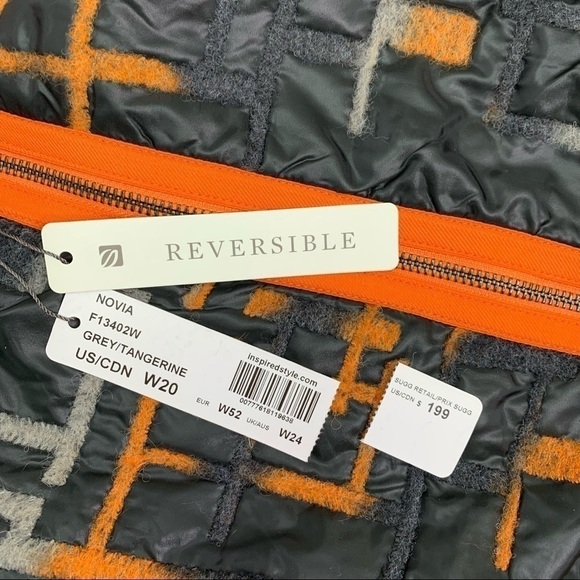 Spanner Vest Womens 20W Plus Size Reversible NWT Grey Tangerine Black - Picture 8 of 12